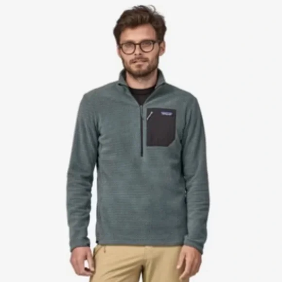 Patagonia Mens R1 Air Zip Neck Fleece Noveau Green Sz XL - Picture 12 of 12